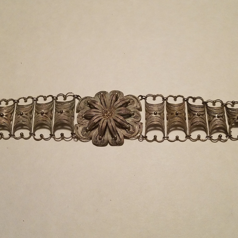 Vintage Mexican silver bracelet